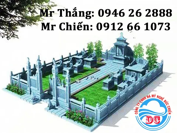 Mẫu thiết kế khu lăng mộ 3D - Đ&aacute; mỹ nghệ Đức Chiến