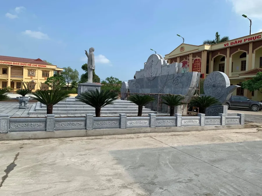 C&ocirc;ng Tr&igrave;nh Tượng Đ&agrave;i B&aacute;c Hồ V&agrave; Ph&ugrave; Đi&ecirc;u Trống Đồng Chim Lạc - Kiệt T&aacute;c Đ&aacute; Mỹ Nghệ Đức Chiến