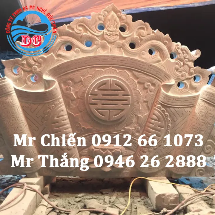 Mẫu cuốn thư đá vàng đẹp tại Đá mỹ nghệ Đức Chiến