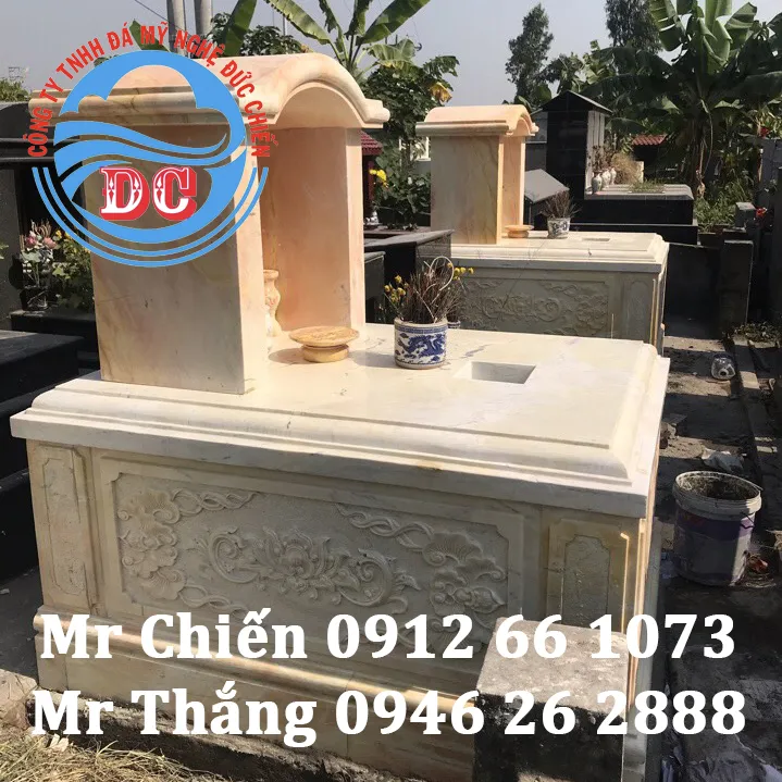 Mẫu Mộ Đá Nguyên Khối Thiết Kế Đẹp - Giá Rẻ - Kích Thước Phong Thủy