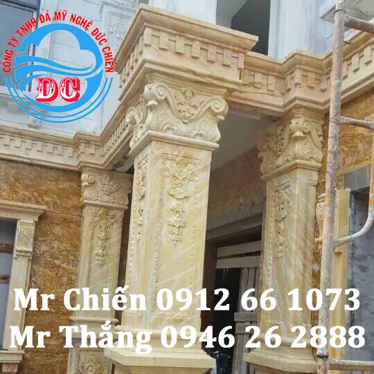  Cột đá vàng mẫu CĐV002